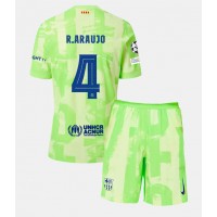 Barcelona Ronald Araujo #4 Tredje Dräkt Barn 2024-25 Kortärmad (+ Korta byxor)